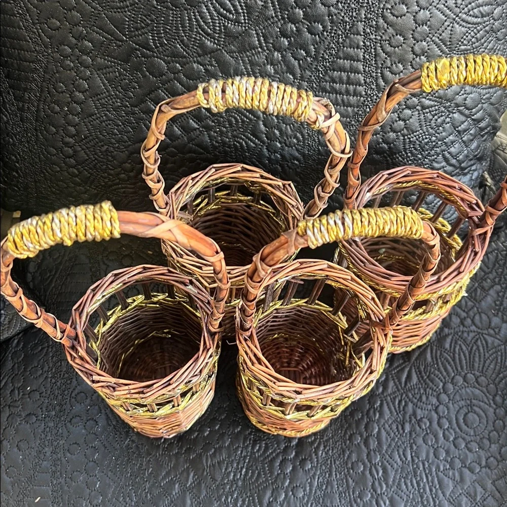 Set of 4 Baskets for Floral or Wine!